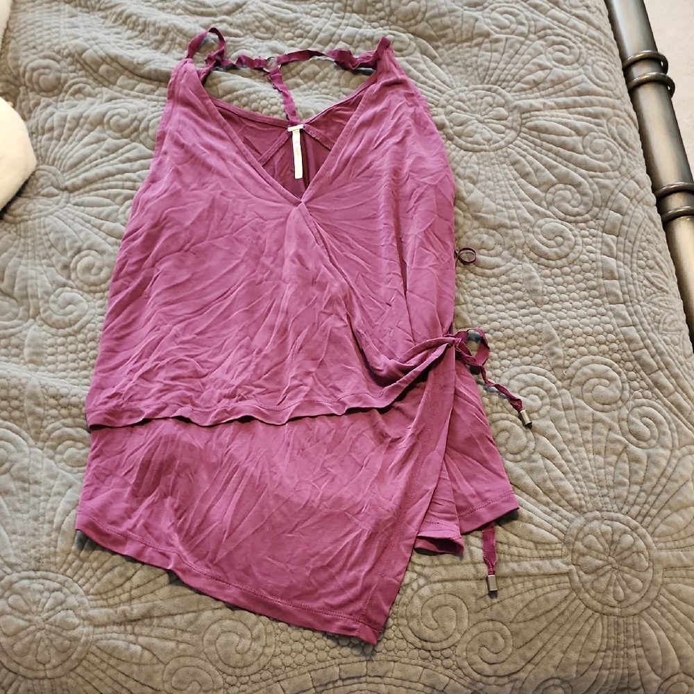free people Purple Wrap Tank Top